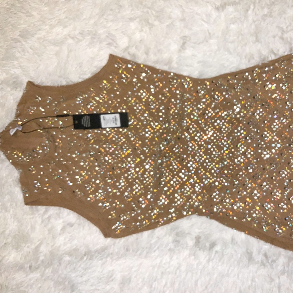 Diamonte Nude Romper